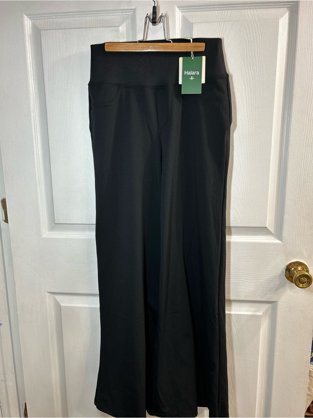 Halara Black High Waisted Wide Leg Pants Women’s M Regular NWT Pockets